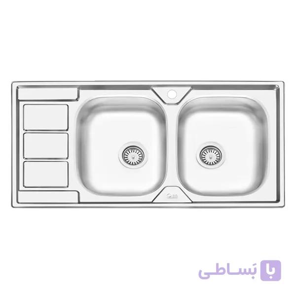 سینک ایلیا استیل توکار نیمه فانتزی 4051