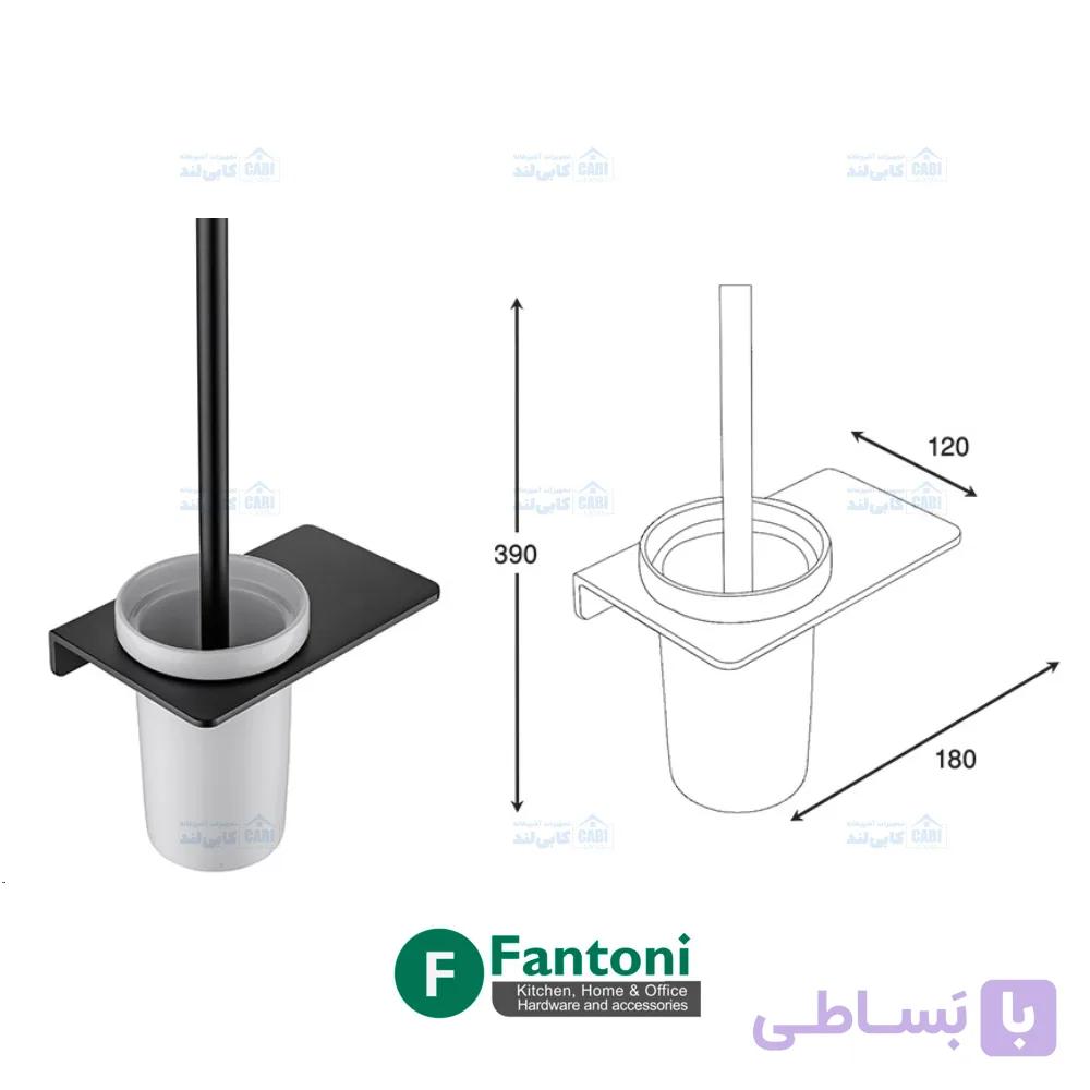 هولدر برس توالت پیچی سرامیکی سری F فانتونی S057 — تصویر 1