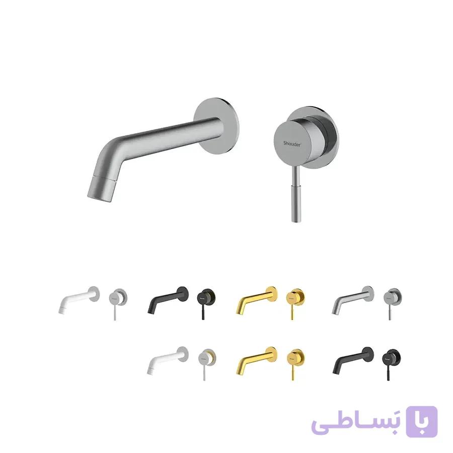 شیر روشویی توکار دو تکه شودر مدل گلوریس — تصویر 1