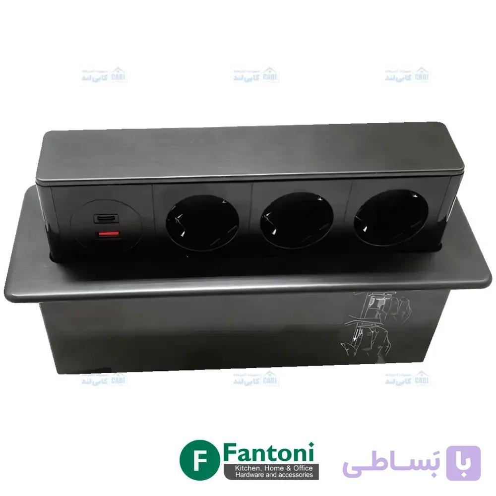 پریز برق مستطیلی لیفت آپ مدل ELEA فانتونی N319 — تصویر 1
