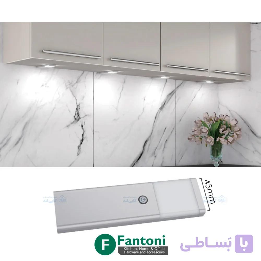 چراغ LED مستطیلی تخت زیر سقفی با دکمه مکانیکی 2.3W فانتونی N679 — تصویر 1