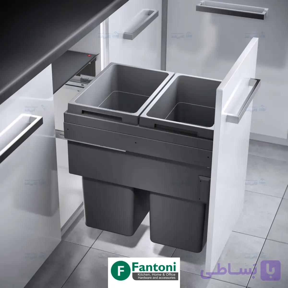 سطل چند منظوره توکار متصل به بدنه هایلو کد 361951 مدل یوروکارگو اس سی جهت یونیت عرض 500mm فانتونی Q250 — تصویر 1