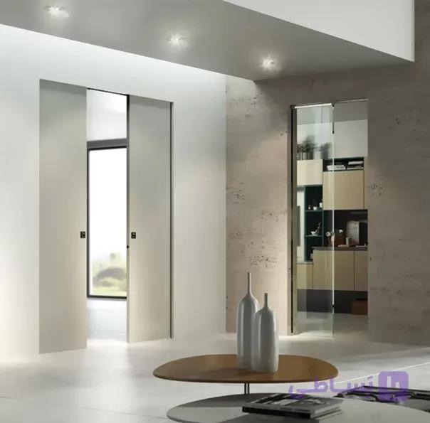 مکانیزم روف هنگ 5400mm دو درب چوبی ساختمانی متقارن برقی سینکرونایز با عرض هر درب حداکثر 1350mm فانتونی K094 — تصویر 1