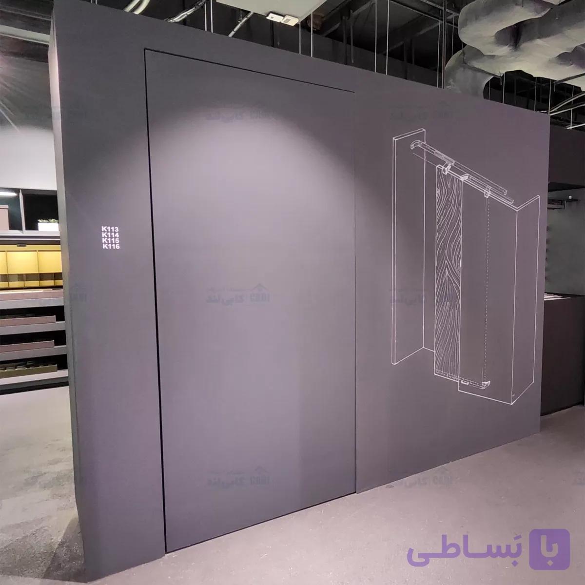 مکانیزم این لاین خطی 2400mm تک درب چوبی ساختمانی با عرض درب حداکثر 1200mm فانتونی K115 و K116 — تصویر 1