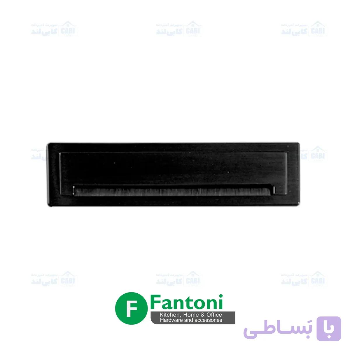 قاب داکت لولایی آلومینیومی رومیزی با درب آرامبند طول 300mm رنگ مشکی فانتونی T341 — تصویر 1