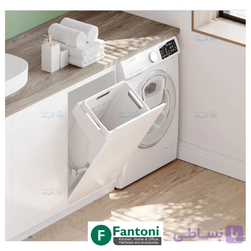 سطل توکار رخت چرک لاندری Fantoni جهت یونیت عرض 450mm فانتونی Q045 — تصویر 1