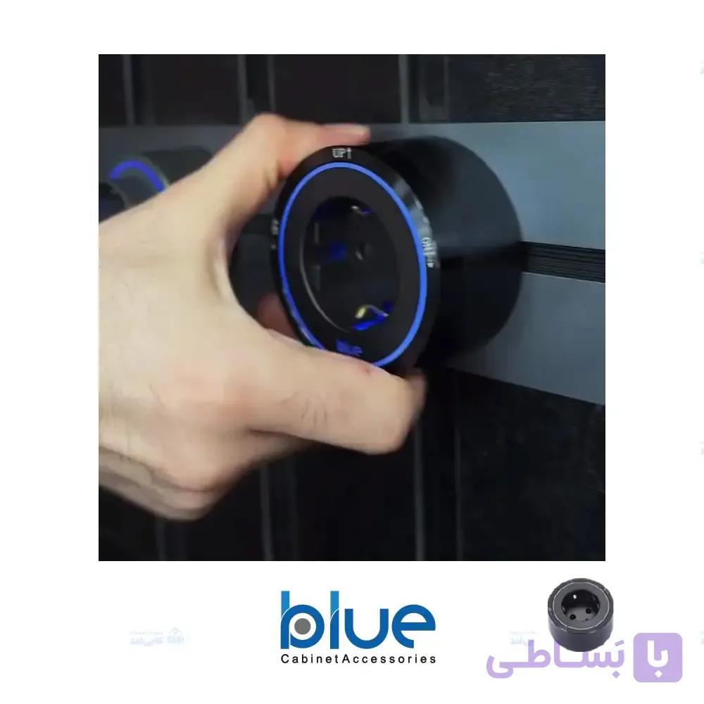 سوکت ریلی دو شاخه لایتینگ دار بلو مدل BK15