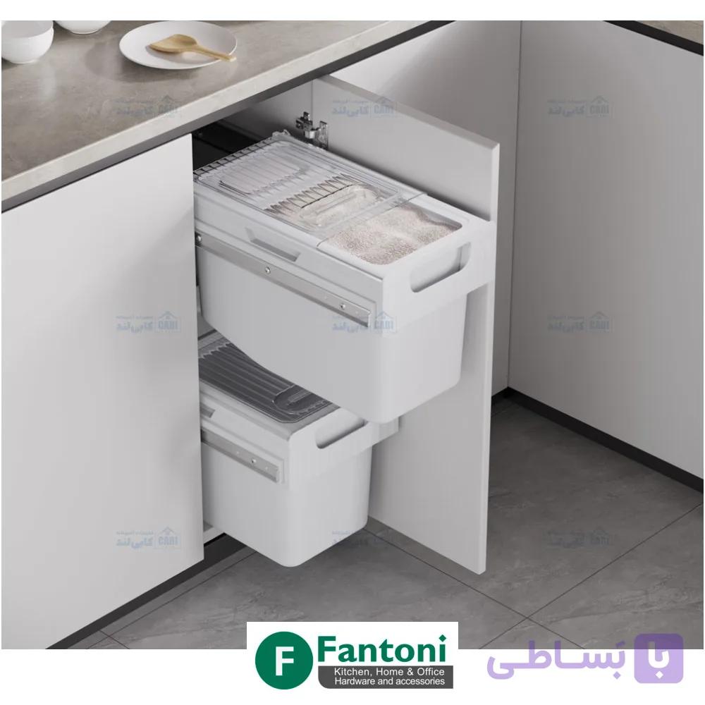 سطل جای برنج و حبوبات توکار جهت یونیت عرض 300mm فانتونی Q930 — تصویر 1
