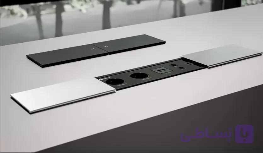 پریز برق دو طرفه اسلاید باز شو مدل اسلیم پلاس فانتونی N322 و N323 — تصویر 1