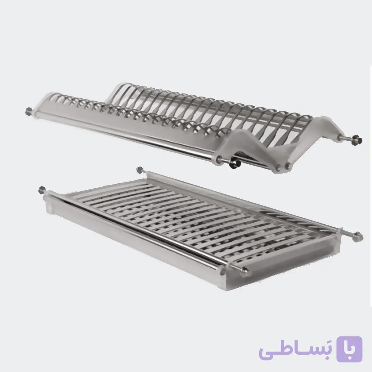 آبچکان بالای سینک 2 طبقه تمام استیل عرض 80 سانتی متر فانتونی کد G041 — تصویر 1