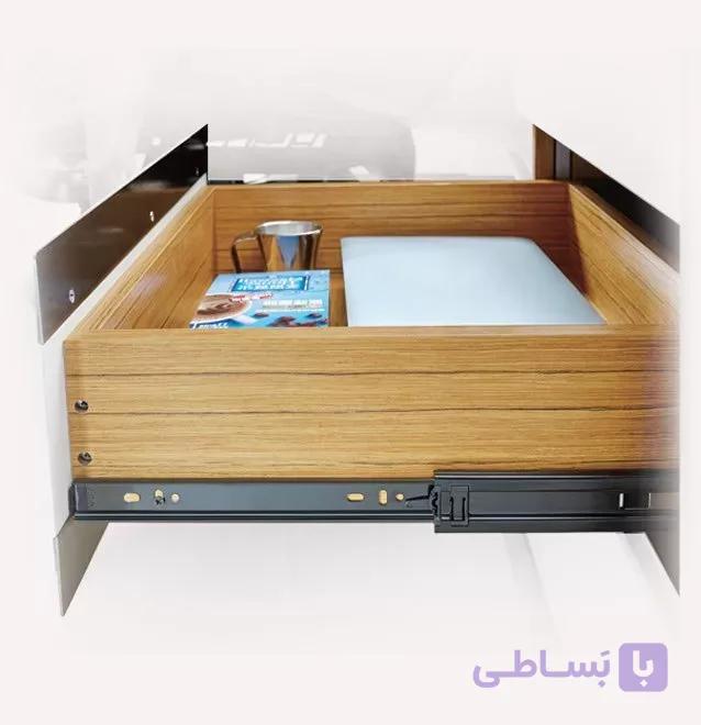 ریل ساچمه ای سه تکه تلسکوپی 45kg ساده مشکی فانتونی B341 تا B347 — تصویر 1