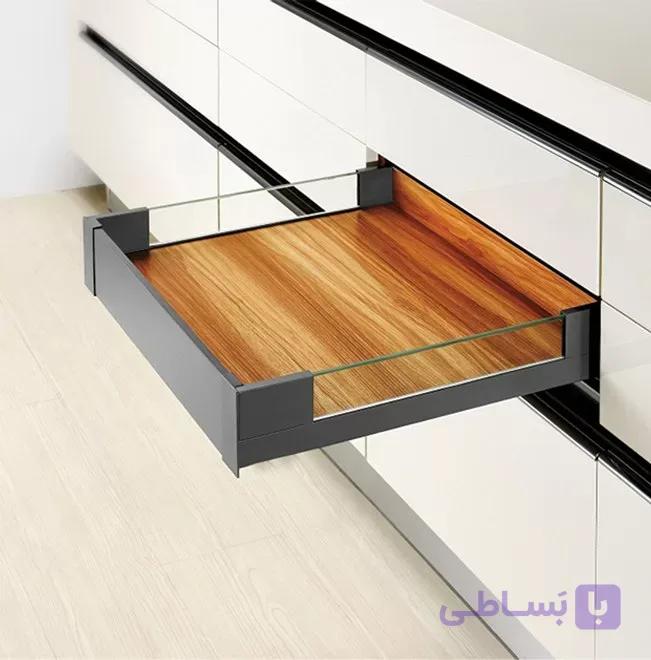 ریل بدنه دار اسلیم شیشه اینر 40kg نوک مدادی با فرانت آلومینیوم ارتفاع 106mm فانتونی B511 تا B515 — تصویر 1