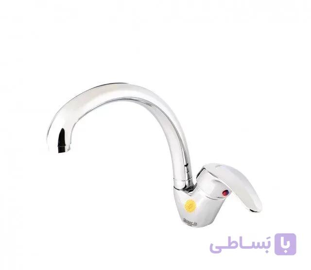 شیر ظرفشویی آشپزخانه شیذر مدل ارس سفید کروم