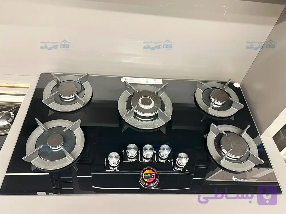 اجاق گاز صفحه ای شیشه ای ۵ شعله داتیس مدل DG-596 — تصویر 1