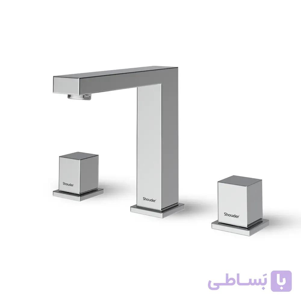 شیر روشویی سه تکه شودر مدل مارینو کروم — تصویر 1