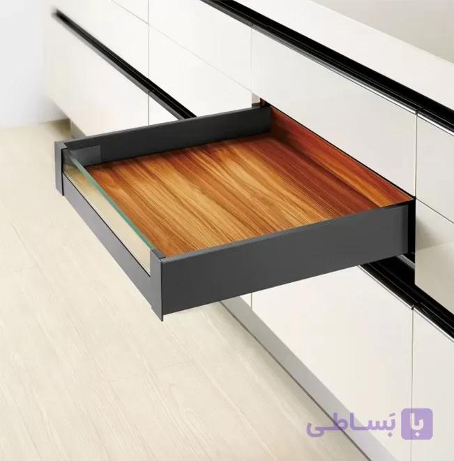ریل بدنه دار اسلیم اینر 40kg نوک مدادی با فرانت شیشه ارتفاع 106mm فانتونی B421 تا B425 — تصویر 1