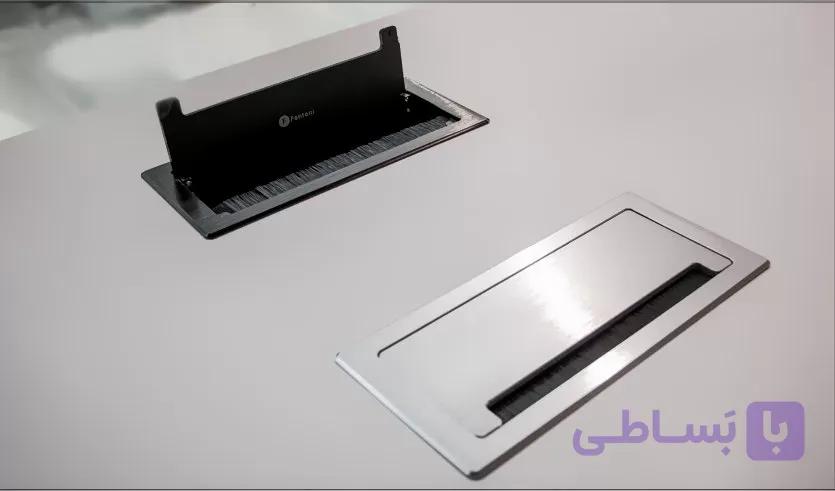 پریز برق توکار با درب آرامبند مشکی فانتونی n329 — تصویر 1