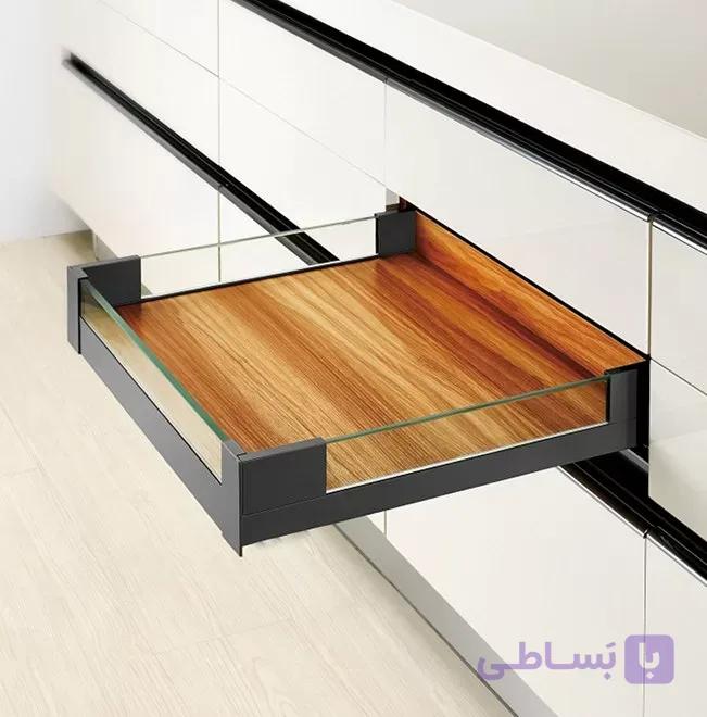 ریل بدنه دار اسلیم شیشه اینر 40kg نوک مدادی با فرانت شیشه ارتفاع 106mm فانتونی B521 تا B525 — تصویر 1