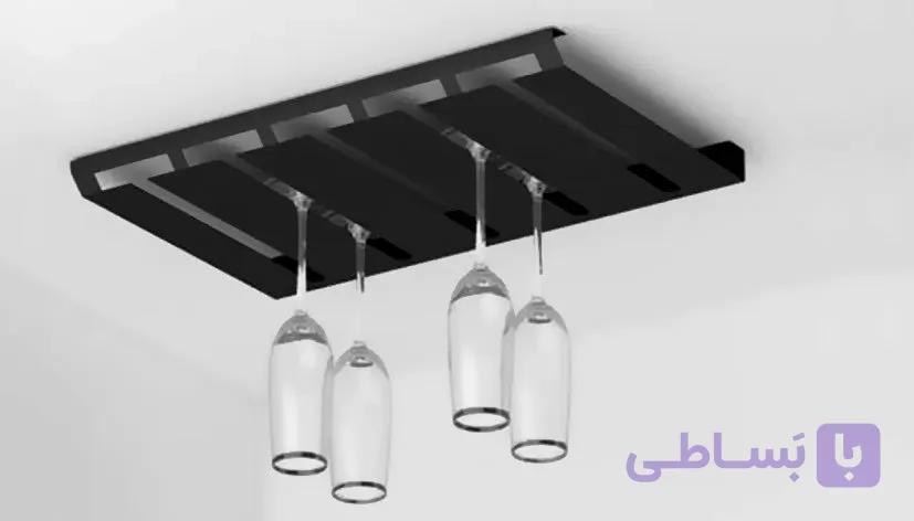 رک فلت جای گیلاس سقفی رنگ مشکی عرض 560mm فانتونی G095 — تصویر 1
