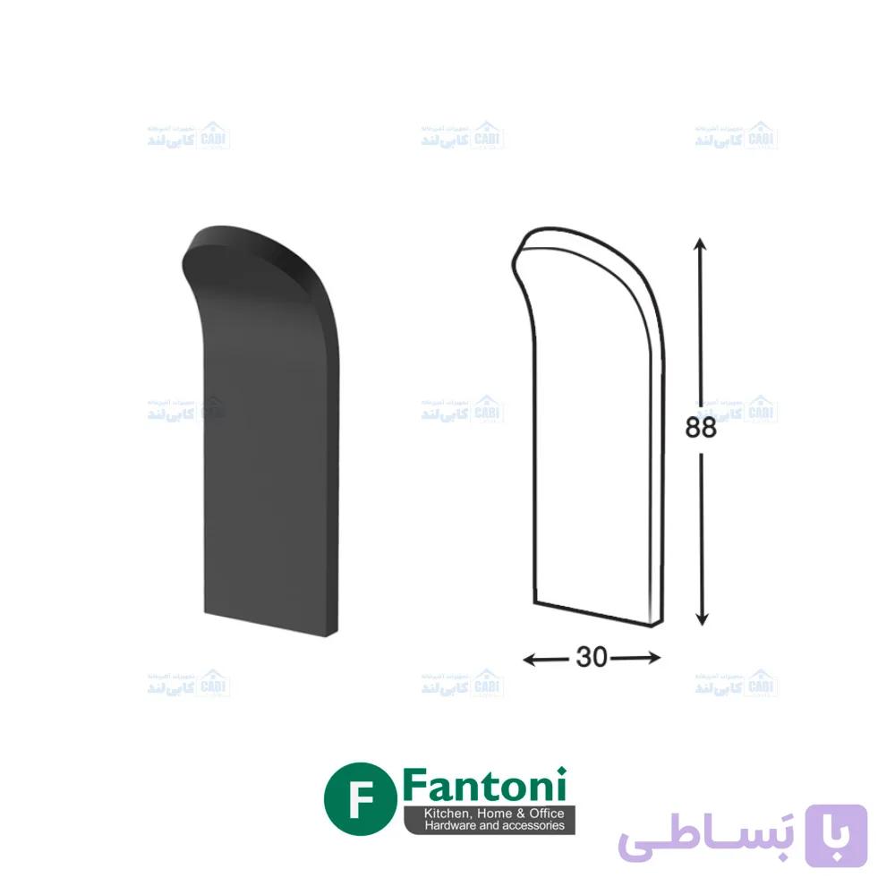 آویز لباس و حوله تک قلاب رنگ مشکی مات سری A فانتونی S001 — تصویر 1
