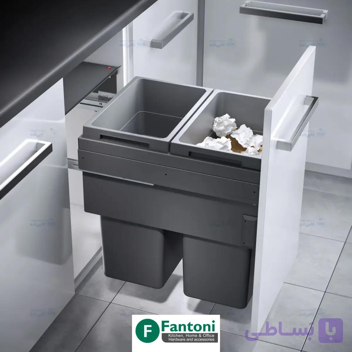 سطل چند منظوره توکار متصل به بدنه هایلو کد 361946 مدل یوروکارگو اس سی جهت یونیت عرض 450mm فانتونی Q245 — تصویر 1