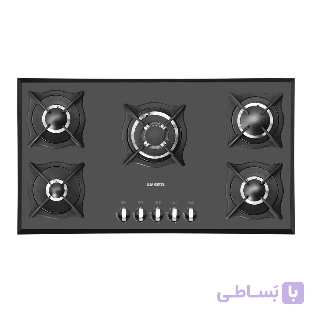 گاز ایلیا استیل شیشه ای G518 BE — تصویر 1