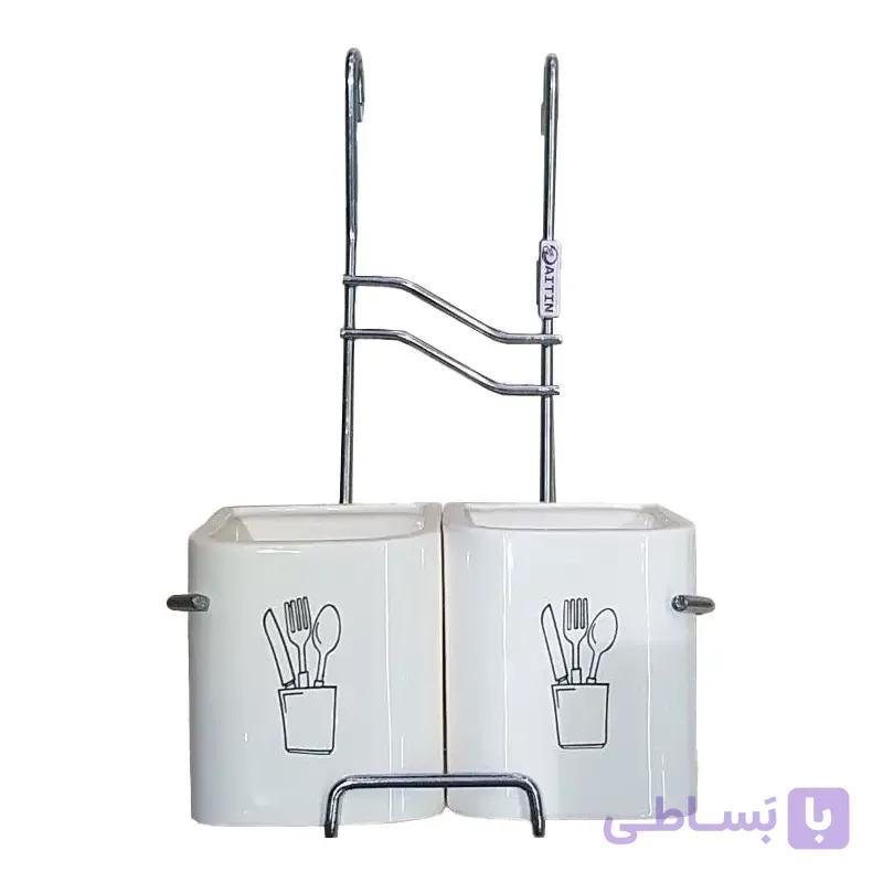 جا قاشقی دوقلو چینی آویز آیتین کد 505 — تصویر 1
