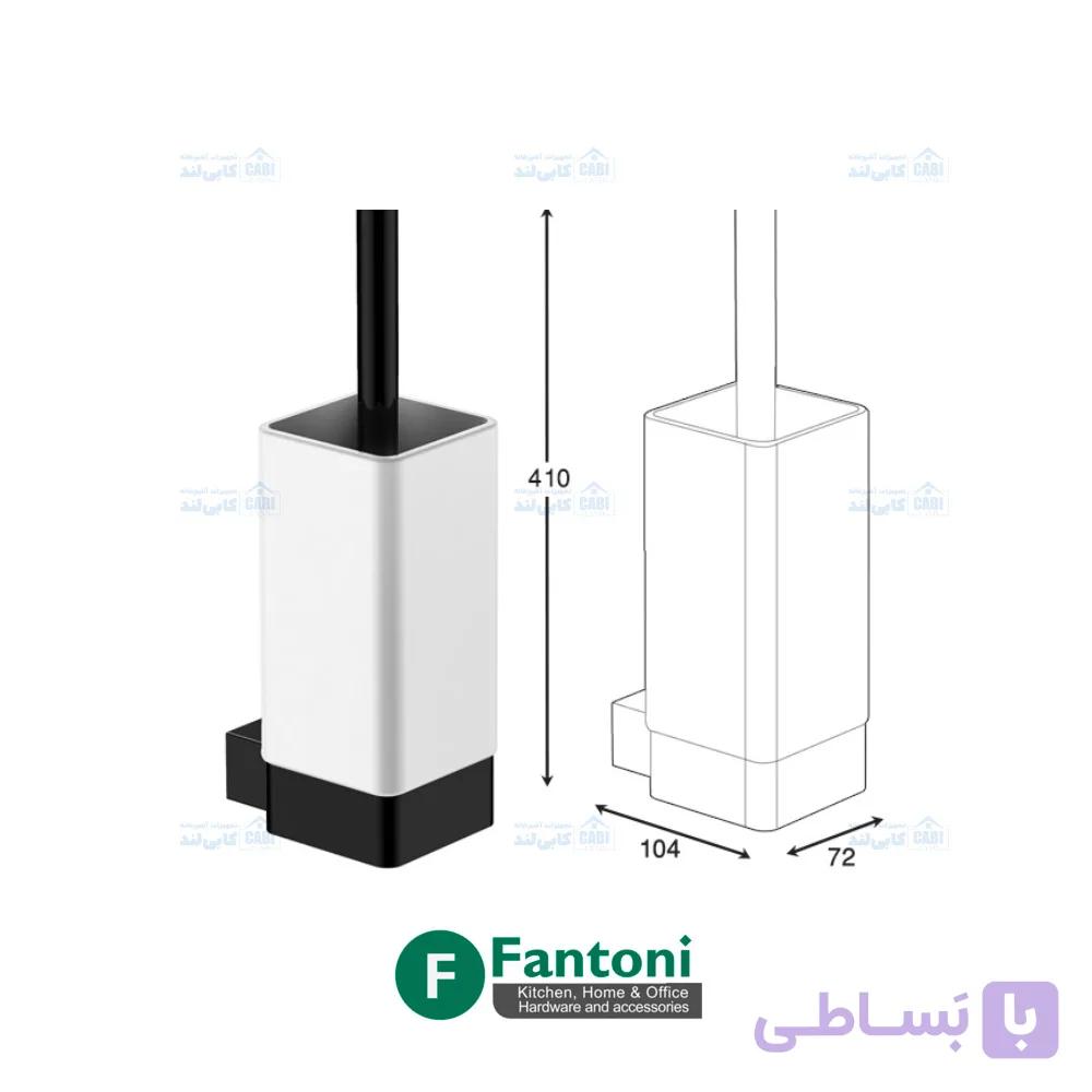 هولدر برس توالت پیچی رنگ مشکی مات سری B فانتونی S017 — تصویر 1