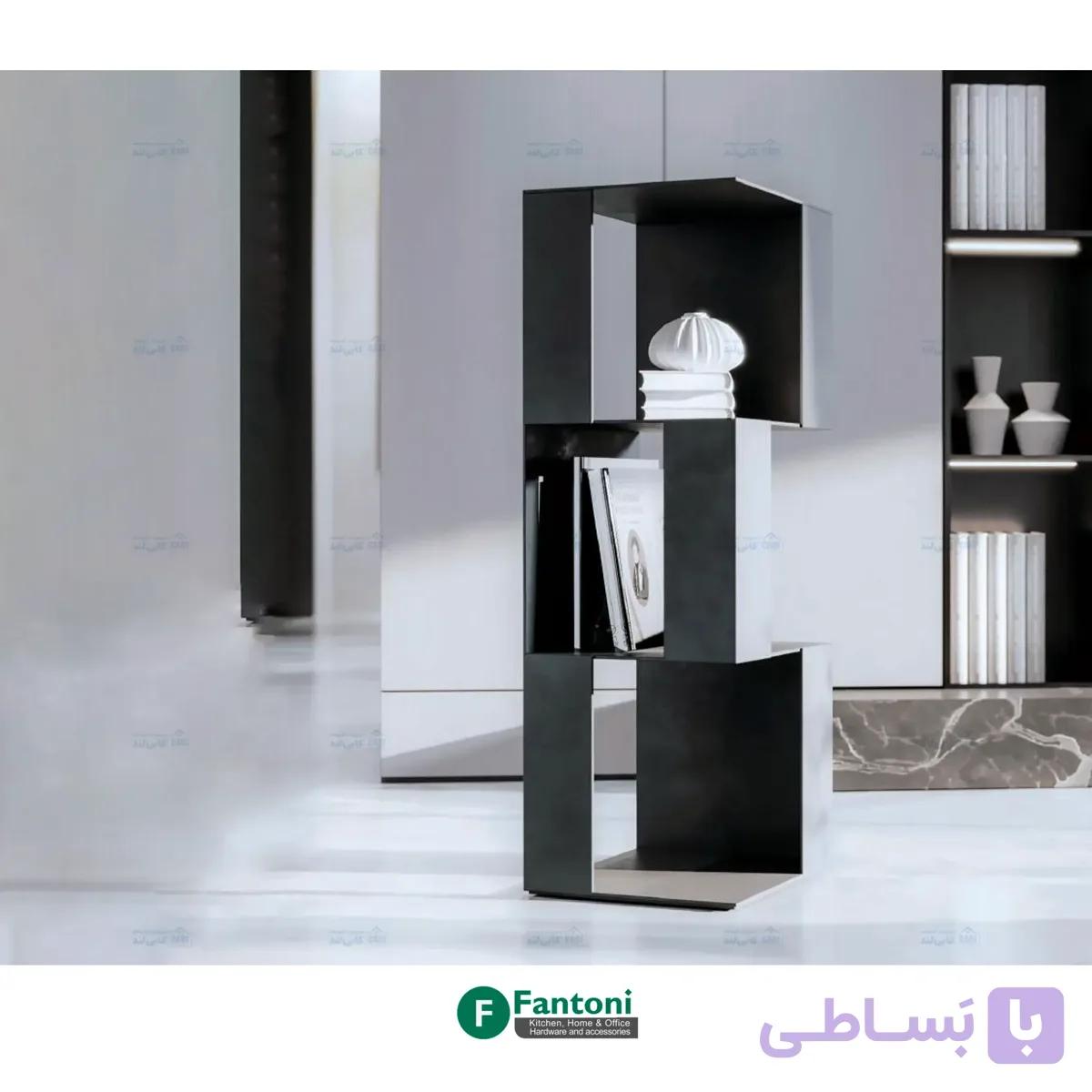 شلف کتابخانه مشکی مات مدل LUNO فانتونی P209 — تصویر 1