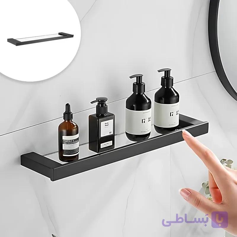 شلف حمام یک طبقه ترکیبی پیچی رنگ مشکی مات سری G فانتونی S065 — تصویر 1