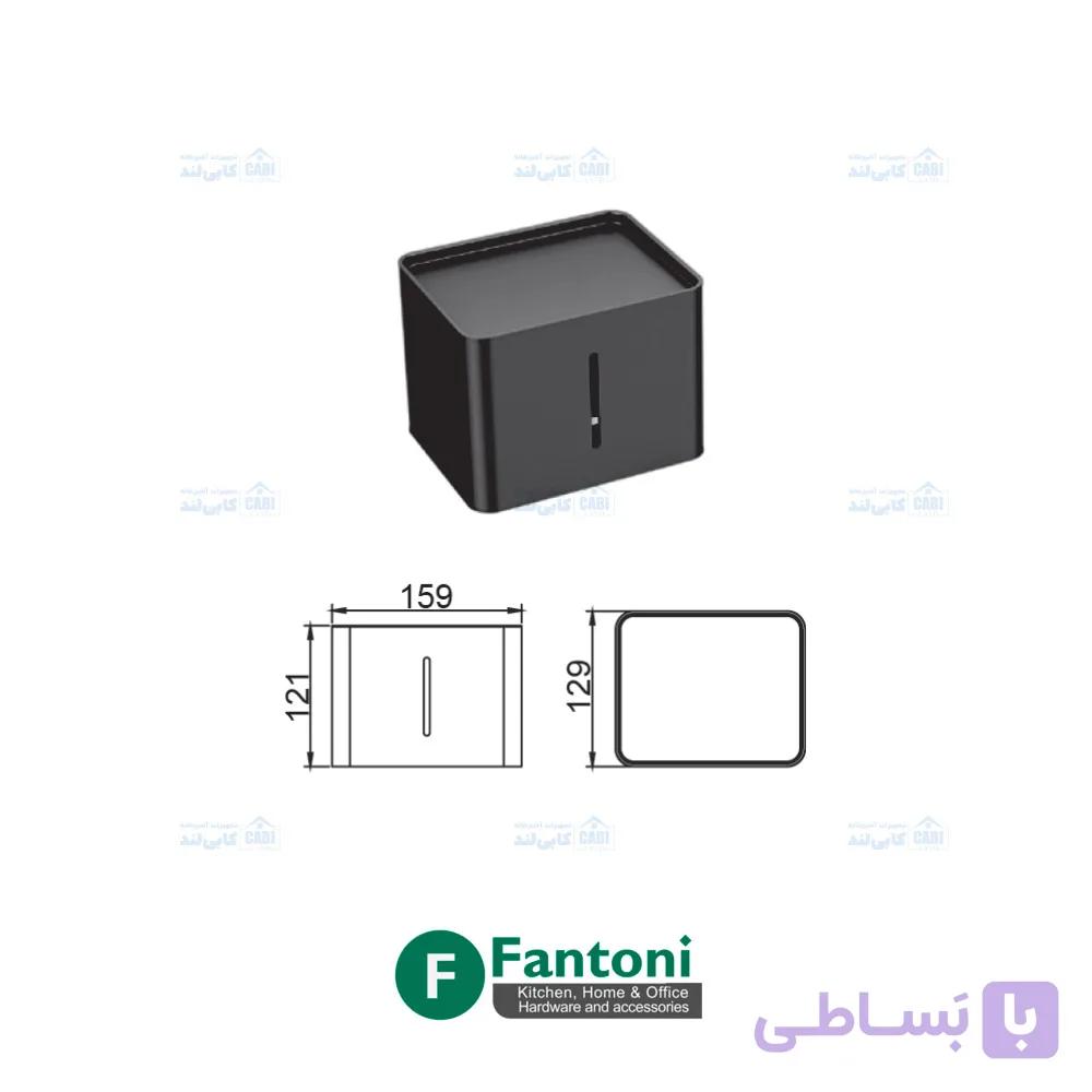 جای دستمال کاغذی 159mm روی صفحه رنگ مشکی مات سری M فانتونی S302 — تصویر 1