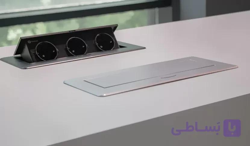 پریز برق مستطیلی دکمه تاچ مکانیکی سیلور فانتونی N332 — تصویر 1
