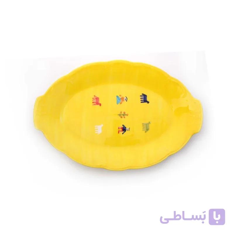 دیس سفالی‏ آرانیک مدل گبه- زرد — تصویر 1