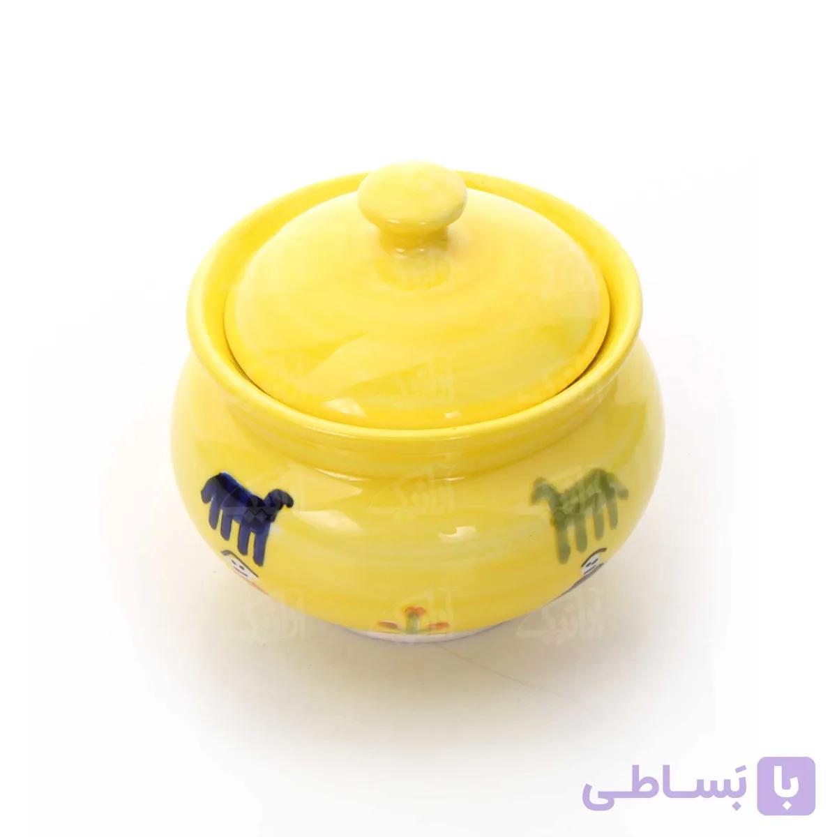 قندان سرامیکی آرانیک مدل گبه – زرد — تصویر 1