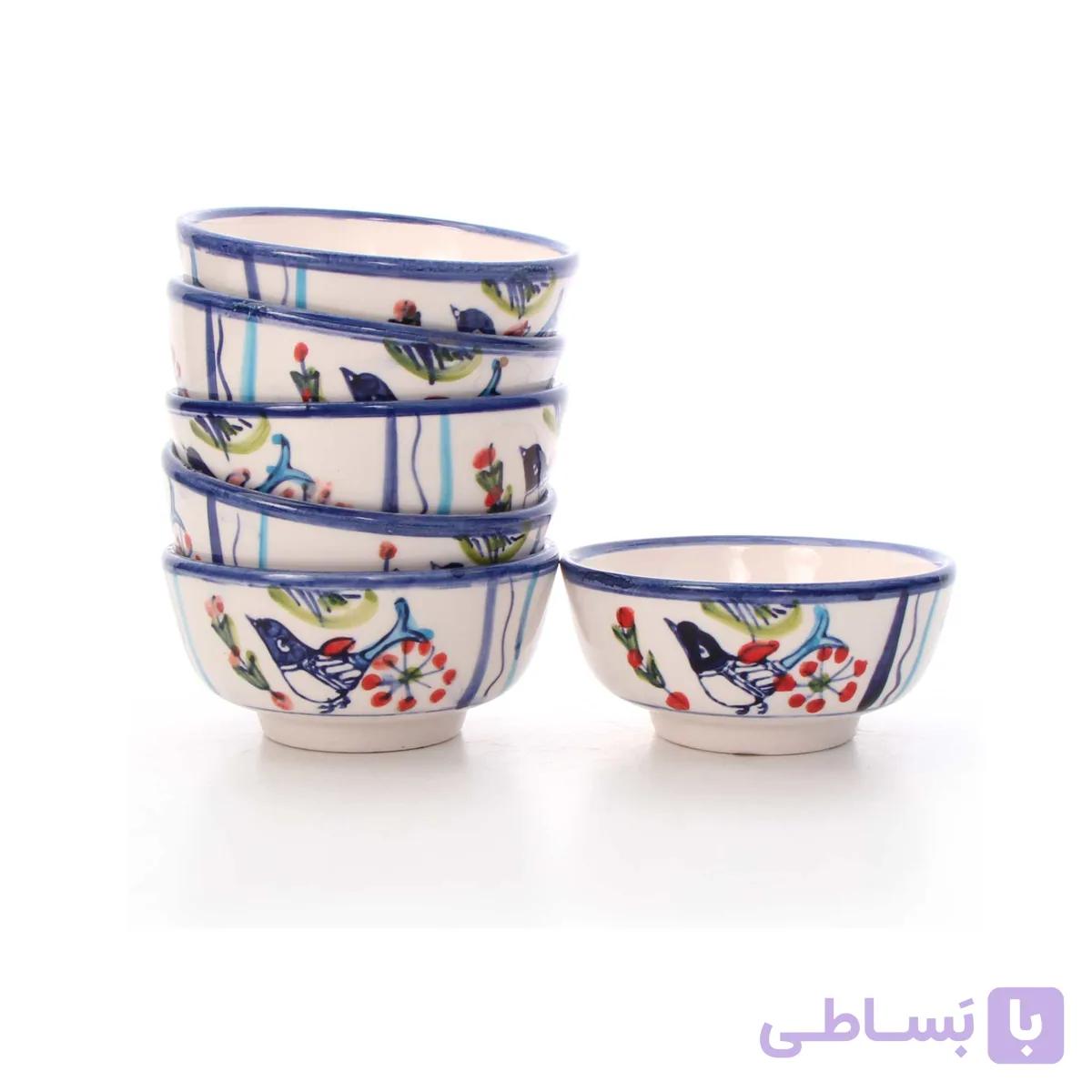 کاسه عسل خوری آرانیک مدل پرنده خوشبختی- بسته 6 عددی — تصویر 1