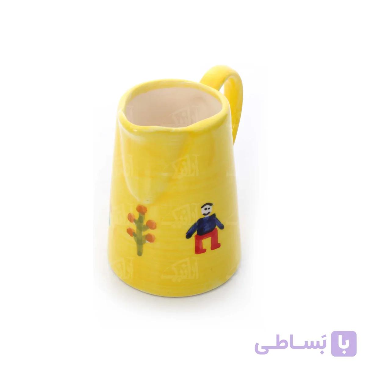 سس خوری سرامیکی آرانیک مدل گبه- زرد — تصویر 1