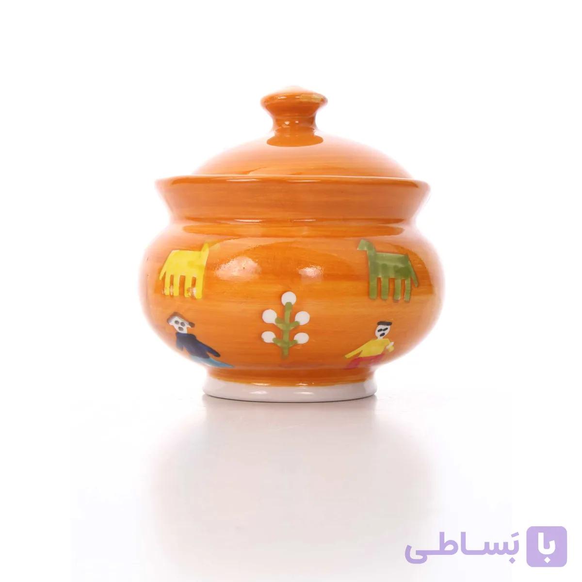 قندان سرامیکی آرانیک مدل گبه – نارنجی — تصویر 1