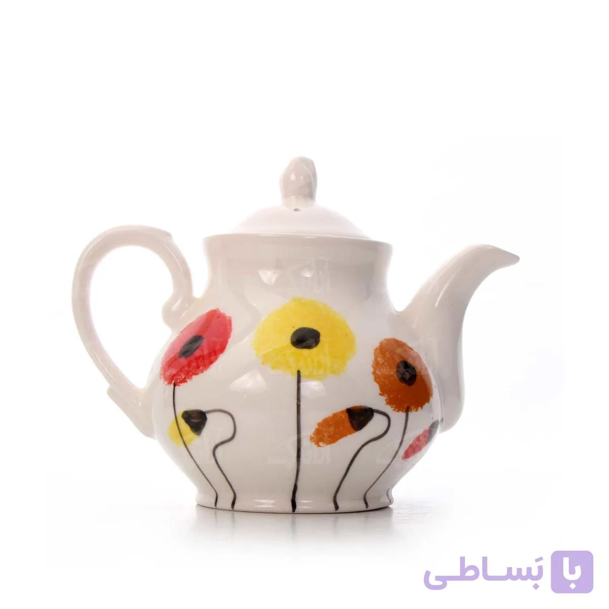 قوری سرامیکی آرانیک مدل شقایق — تصویر 1