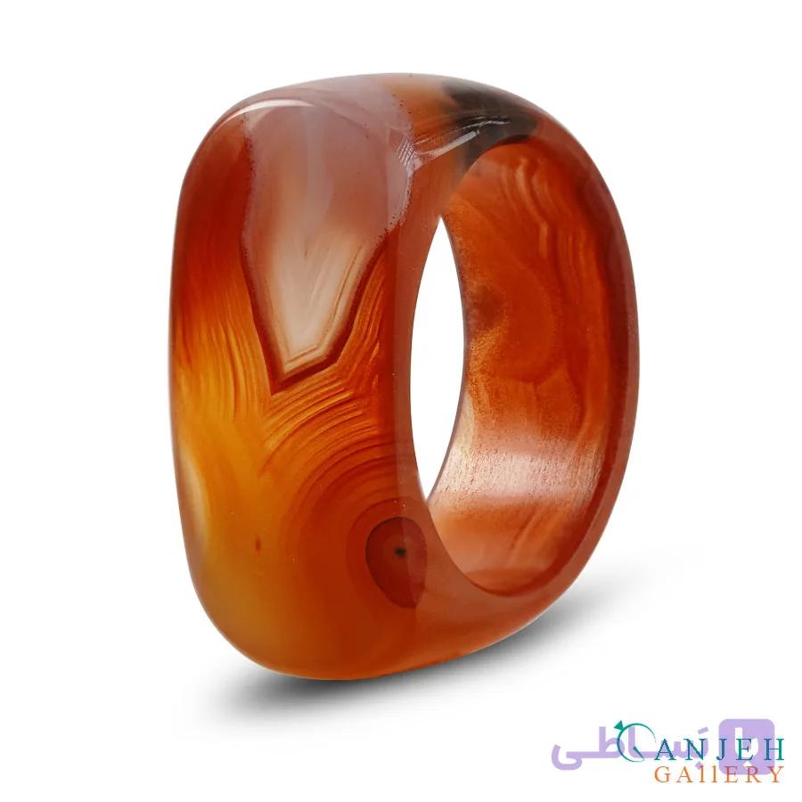 انگشتر سنگی عقیق سرخ سلیمانی کد N3015 — تصویر 1