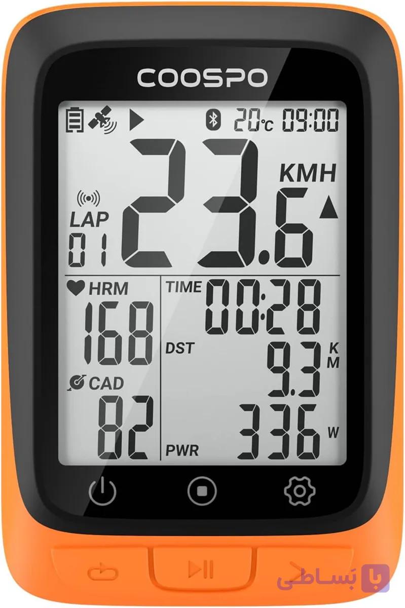 کامپیوتر دوچرخه بی‌سیم Cospo BC107 با GPS، بلوتوث 5.0 و سرعت‌سنج Ant+، صفحه نمایش LCD با نور پس زمینه 2.4 اینچی، سازگار با سنسورهای Ant، ​​دوچرخه جاده و دوچرخه کوهستان — تصویر 1