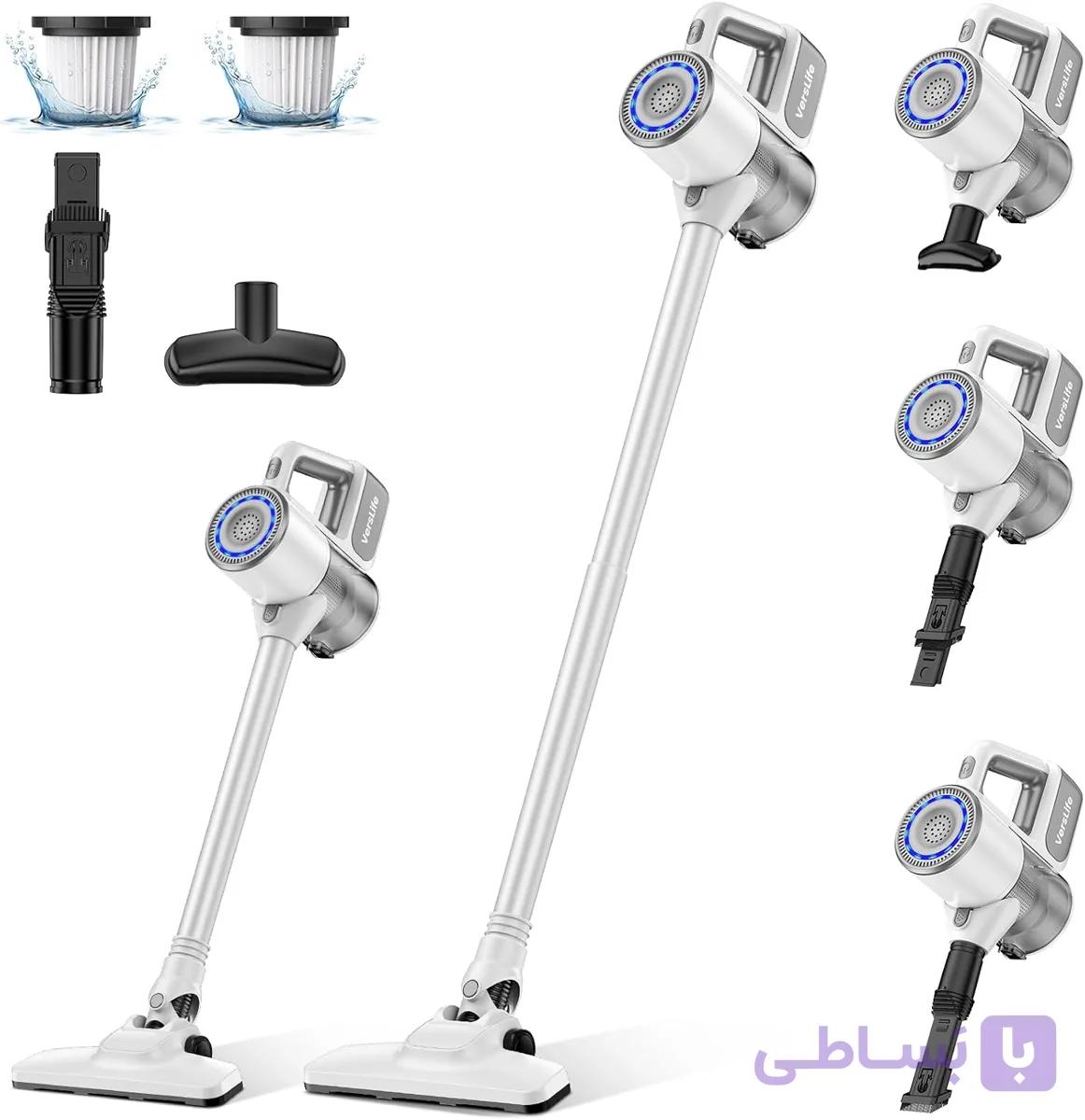 جاروبرقی بی‌سیم VersLife S6 PRO، عصایی بی‌سیم 30Kpa، 35 دقیقه کارکرد، جاروبرقی دستی — تصویر 1