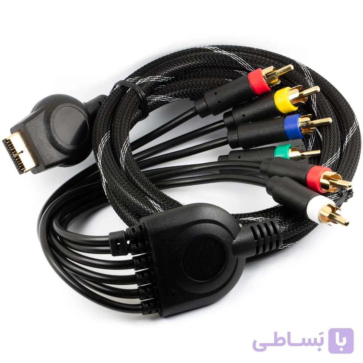 کابل صوتی و تصویری RGBS AV به طول ۶ فوت برای PS1 / PS2 / PS3، کابل صوتی و تصویری RCA مخصوص مانیتور RGB + Sync — تصویر 1