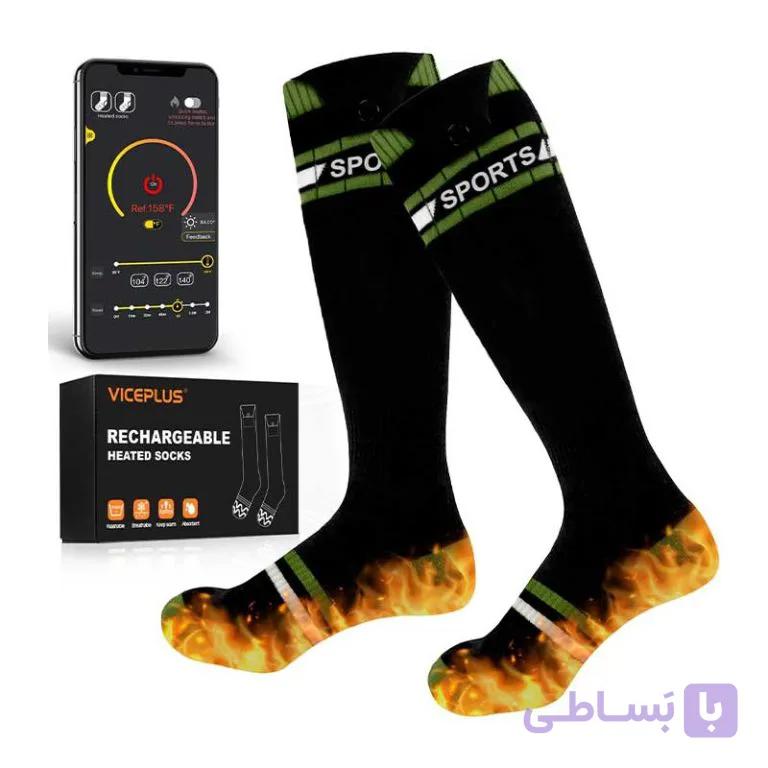 جراب حرارتی شارژی 5000 میلی آمپری برند Viceplus (سبز/مشکی) — تصویر 1