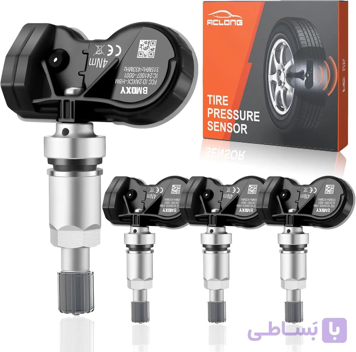 سنسورهای فشار باد تایر چند پروتکلی TPMS مناسب برای BMW با سیستم مانیتورینگ فشار باد تایر Snap-in با فرکانس‌های 315 و 433 مگاهرتز، جایگزین 36236781847، 36236779490، 36106877934، بسته 4 عددی RDE008 — تصویر 1