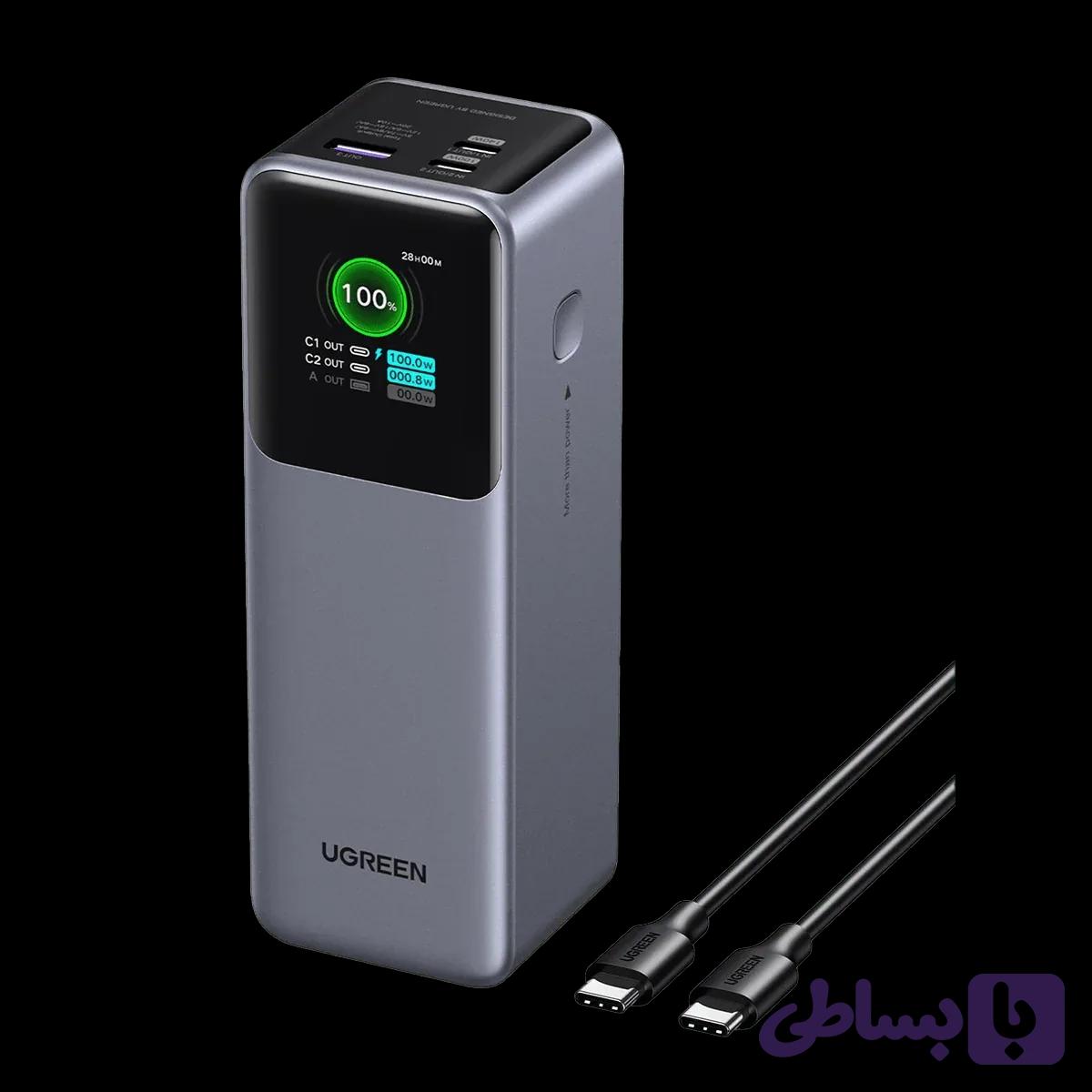 پاوربانک یوگرین UGREEN Nexode Power Bank 25000mAh 200W with Smart Digital Display