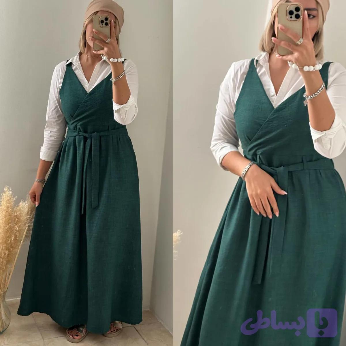 پیراهن ساحلی نخی