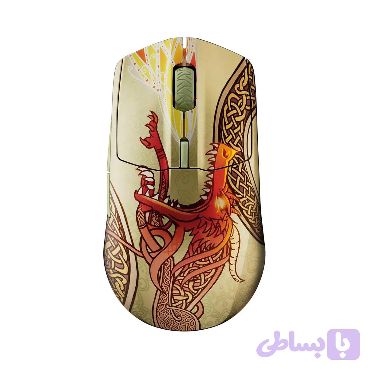 موس گیمینگ استیل سریز مدل SteelSeries Aerox 3 Wireless CS2 Dragon Lore Edition