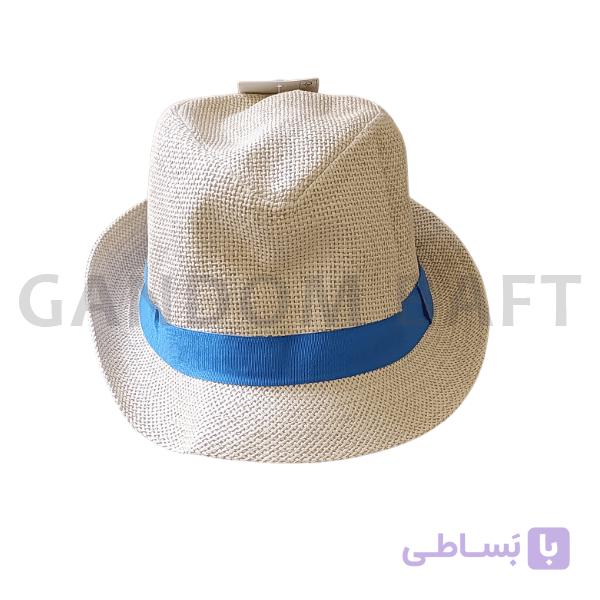 کلاه حصیری بچگانه نوار آبی – کد G367