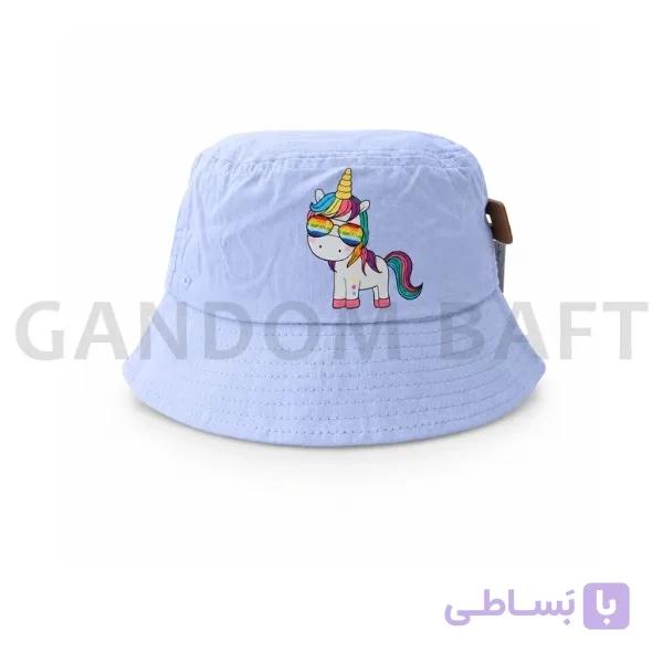 کلاه باکتی ساده بچگانه طرح اسب تک شاخ – کد G374