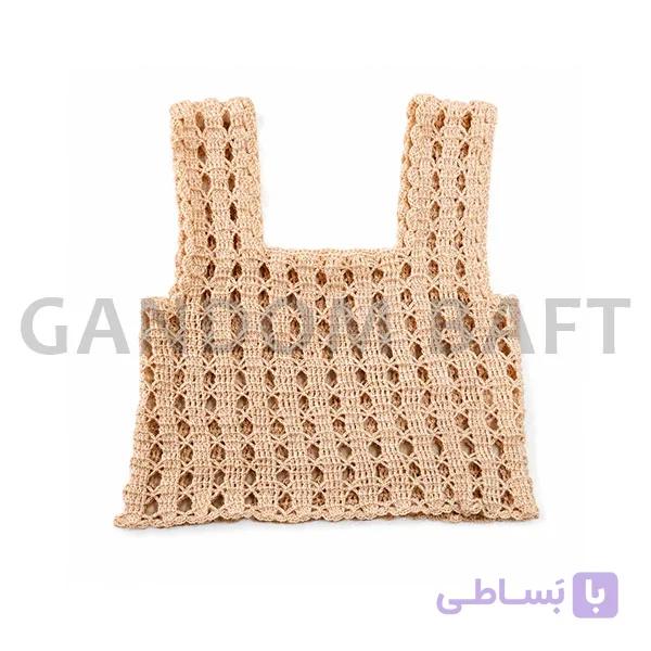 تاپ دستباف موهر ترک زنانه – کد G350 — تصویر 1